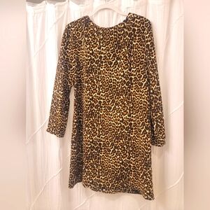J Crew Leopard Print Shift Dress